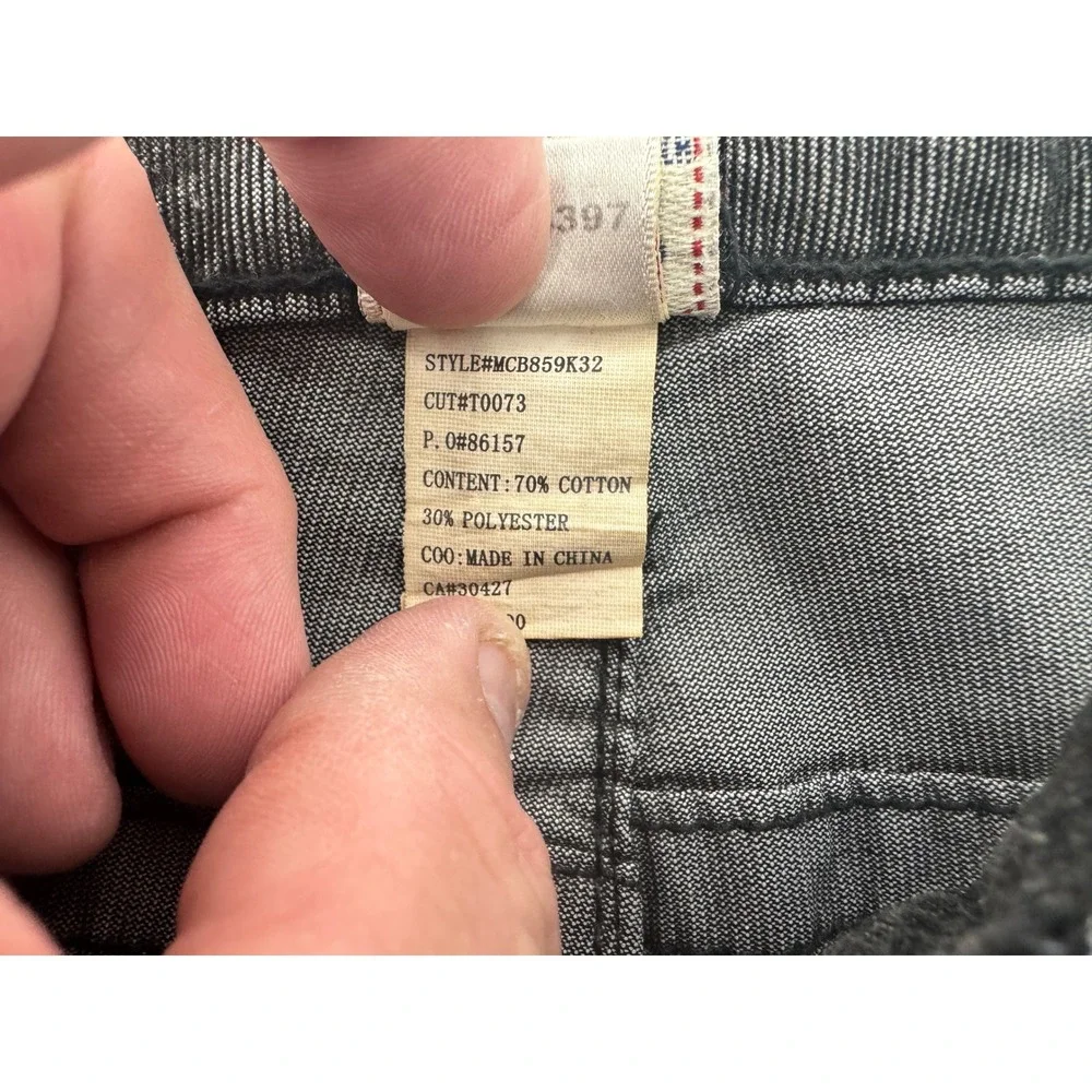 True Religion‎ Jeans Ricky 44x34 Bootcut Black Grey Wash Flap Pocket Baggy